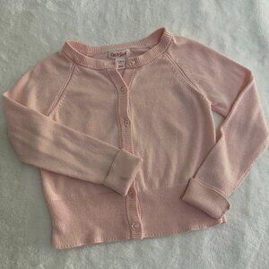 Pastel Pink Button-Up Sweater – Cozy & Classic – Size 4/5
